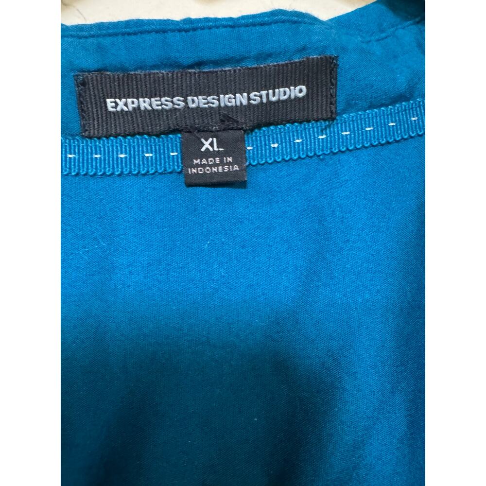 Women's Express dress shirt - teal - Size XL - Picture 4 of 5